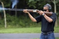 Barack Obama aussi aime tirer au fusil